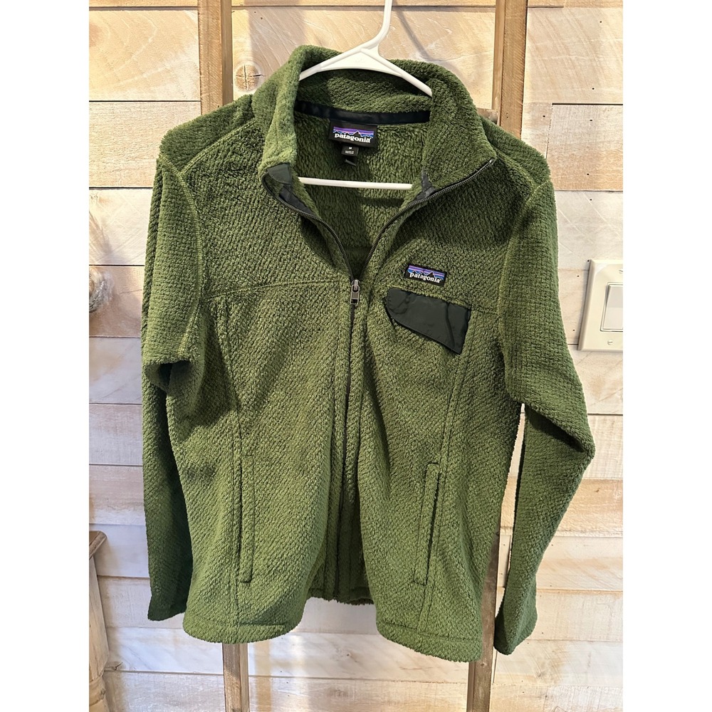 Patagonia R2 Regulator Fleece Jacket Mens Medium Green Full Zip Midlayer 25138